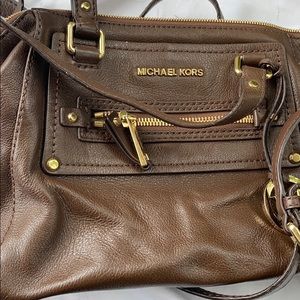 Brown leather Michael Kors